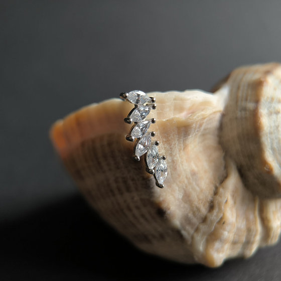 Silver earrings with cubic zirconia