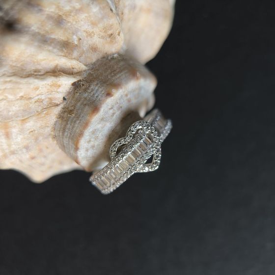 Silver Ring with Fianites