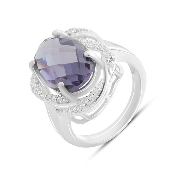 Срібна каблучка з олександритом 8.513ct