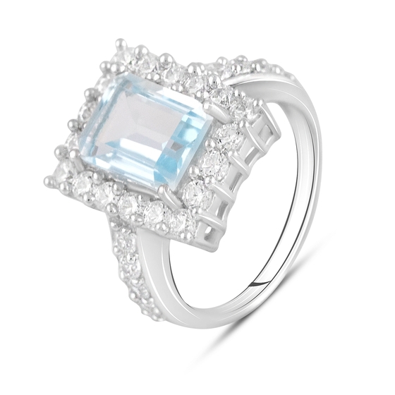 Silver ring with topaz 4.1ct