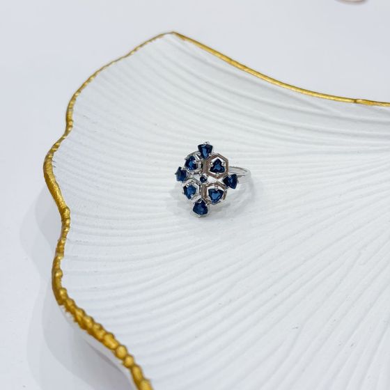 Срібна каблучка із сапфіром nano 1.578ct