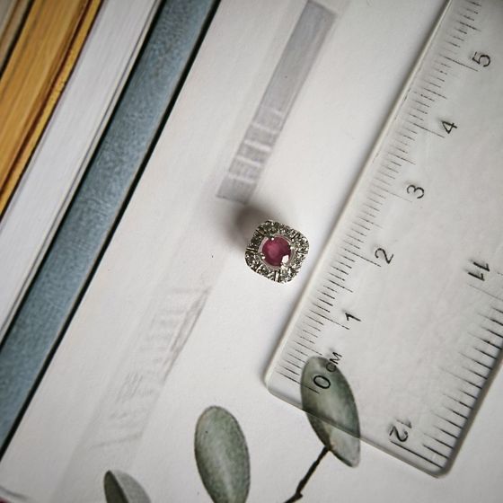 Silver pendant with ruby 0.525ct
