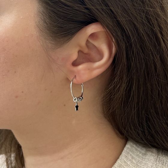 Silver earrings without stones