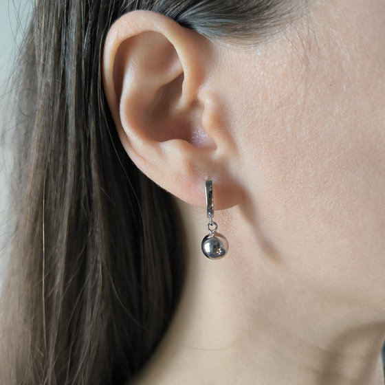 Silver earrings without stones
