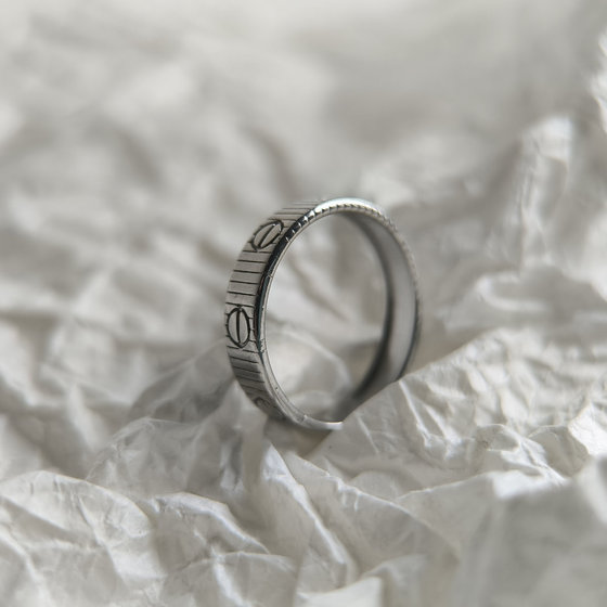 Silver ring without stones