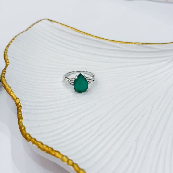 Срібна каблучка з агатом 3.25ct