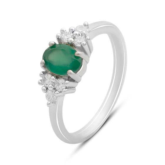Серебряное кольцо с агатом 1.1ct