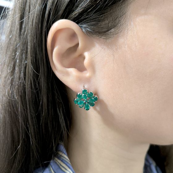 Silver earrings with agate (7.806 carats)
