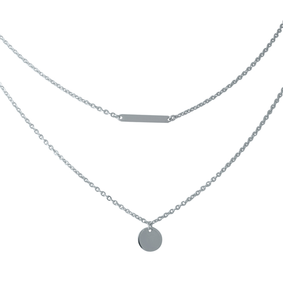 Silver necklace without stones