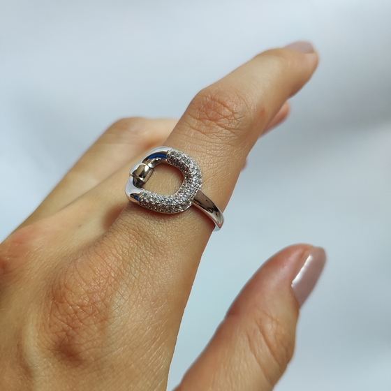 Silver Ring with Fianites