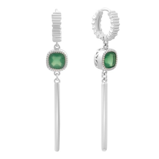 Silver earrings with agate 1.55ct