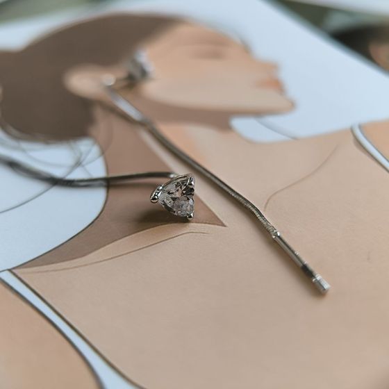 Silver Earrings with Fianites