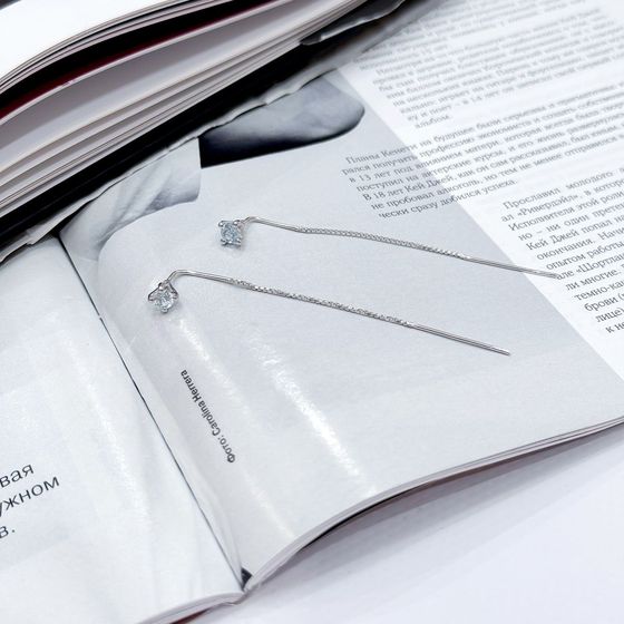 Срібні сережки з топазом 0,663 карата