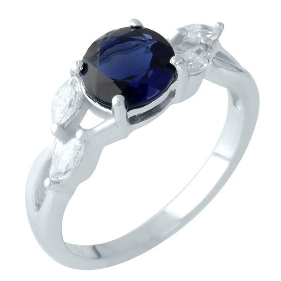 Срібна каблучка із сапфіром nano 1.592ct