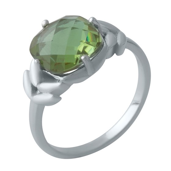 Silver ring with sultanite 3.87ct
