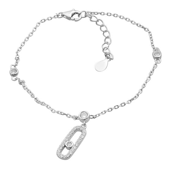 Срібний браслет з фіанітами