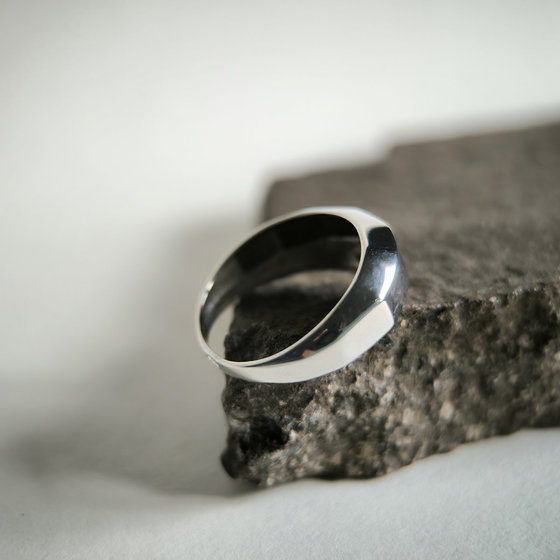 Silver ring without stones