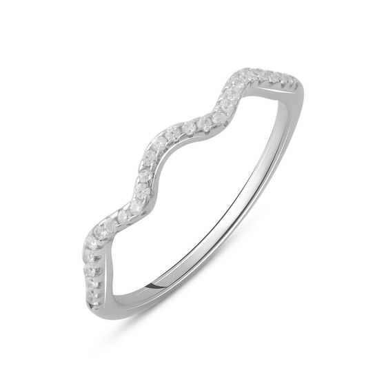 Silver Ring with Fianites