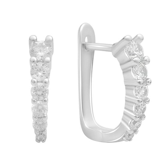 Silver Earrings with Fianites