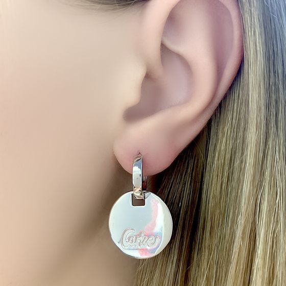 Silver earrings without stones