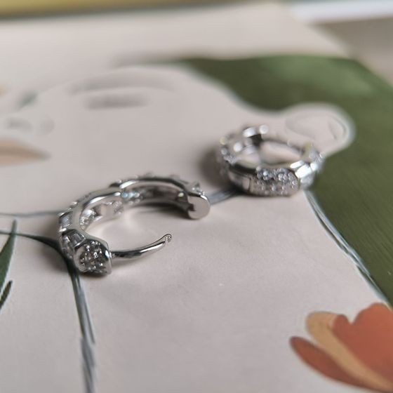 Silver Earrings with Fianites