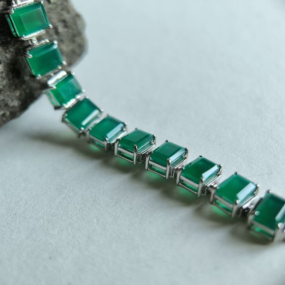 Срібний браслет з агатом 8.63ct