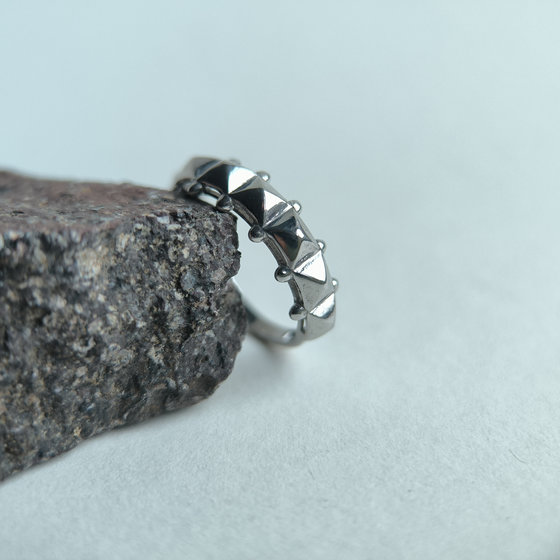 Silver ring without stones