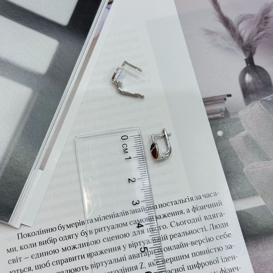 Silver earrings with yemallu