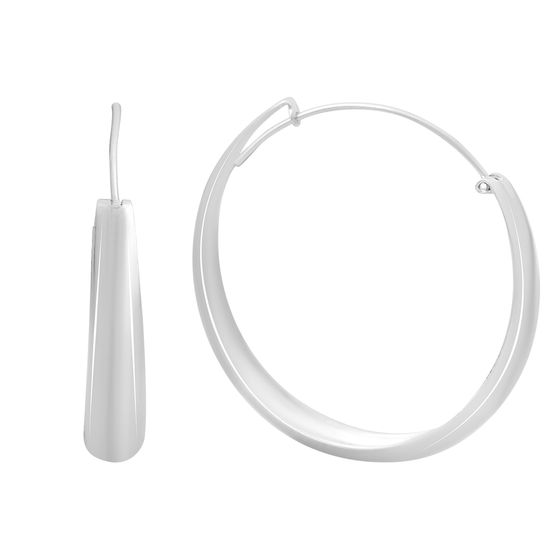 Silver earrings without stones