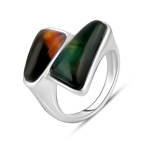 Серебряное кольцо с аммолитом 9.286ct