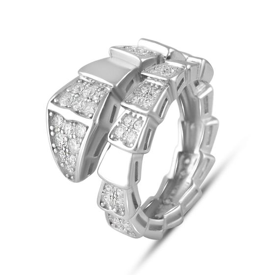 Silver Ring with Fianites