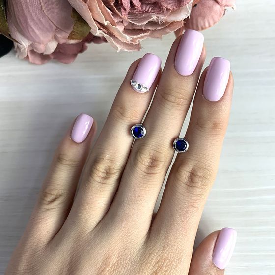 Срібні сережки з сапфіром nano 0.75ct