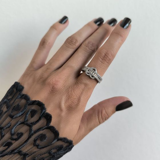 Silver Ring with Fianites