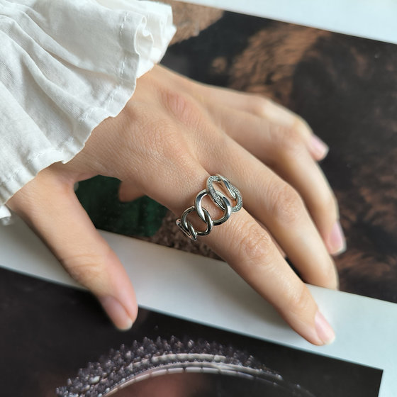 Silver Ring with Fianites