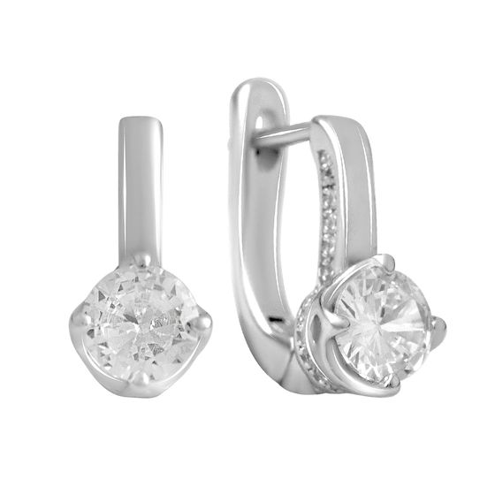 Silver Earrings with Fianites