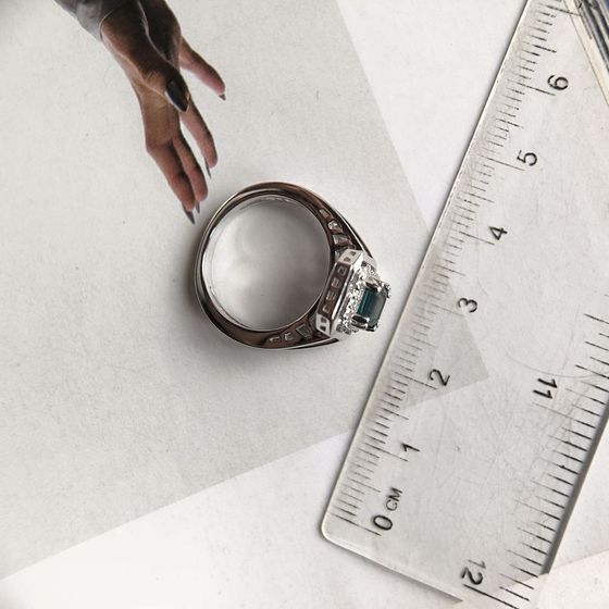 Срібна каблучка з топазом Лондон Блю 1.084ct