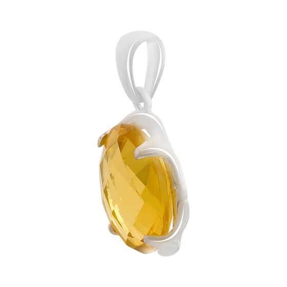 Silver pendant with citrine nano