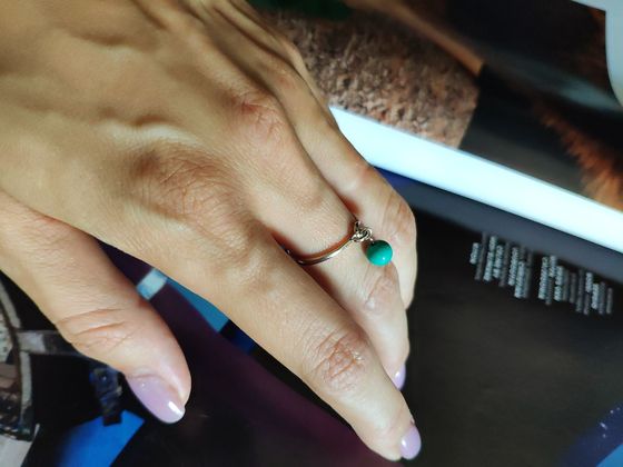 Silver ring with turquoise
