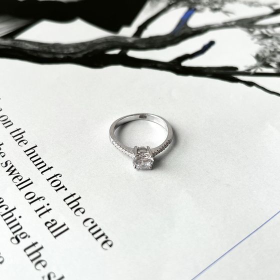 Silver Ring with Fianites