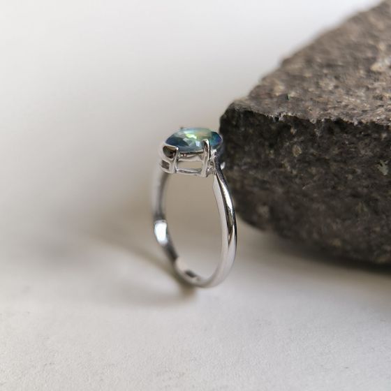 Срібна каблучка з містик топазом 0.925ct