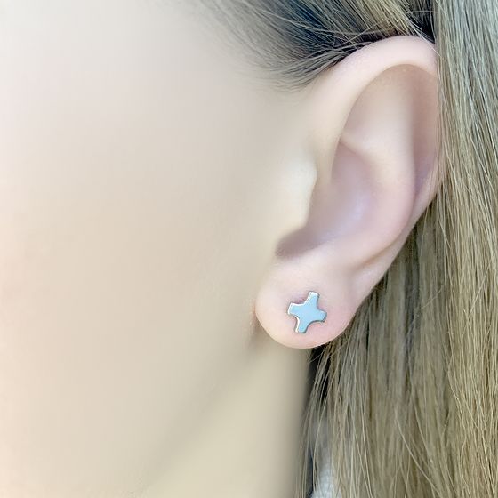 Silver earrings without stones
