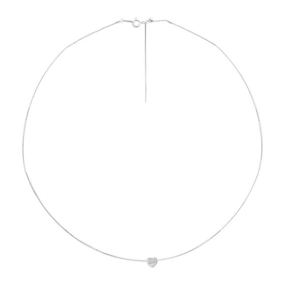Silver necklace with mother-of-pearl