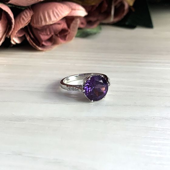 Срібна каблучка з олександритом 5.022ct