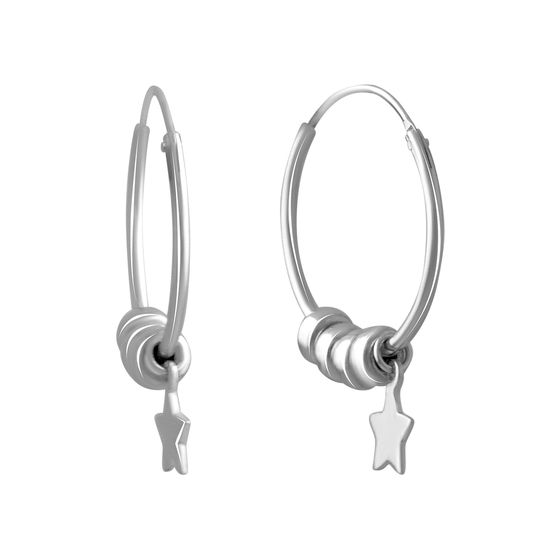 Silver earrings without stones