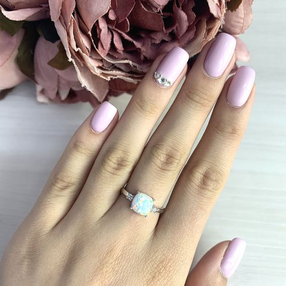 Silver ring with opal 1.074ct
