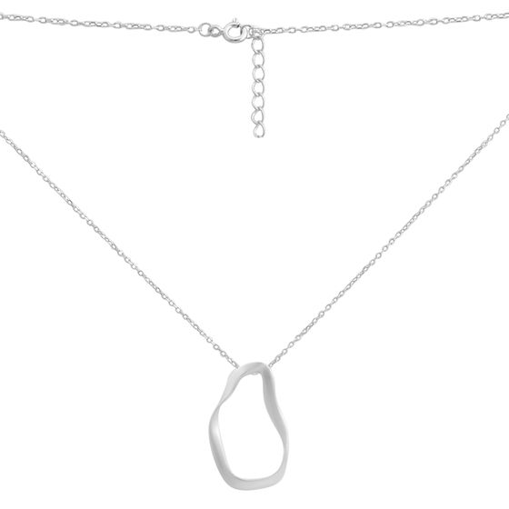 Silver necklace without stones