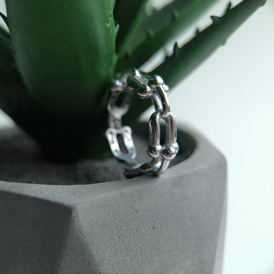 Silver ring without stones