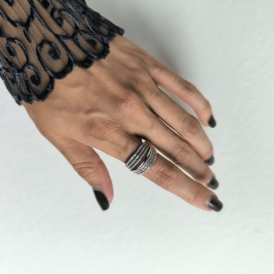 Silver Ring with Fianites