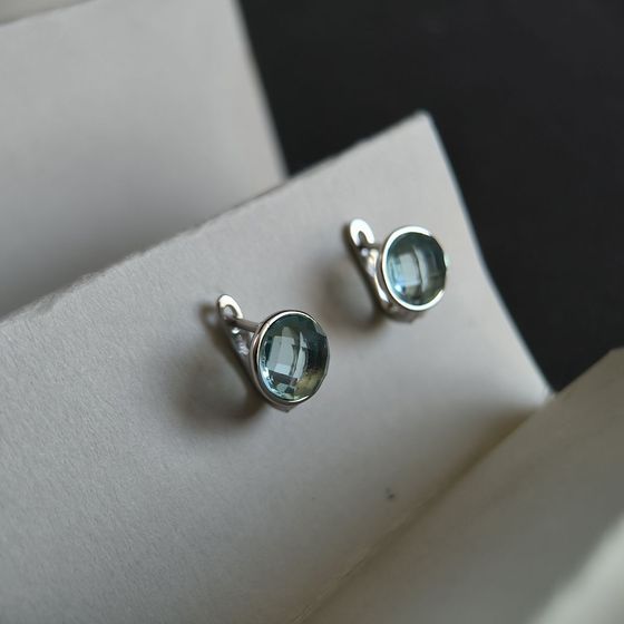 Silver Earrings with Fianites
