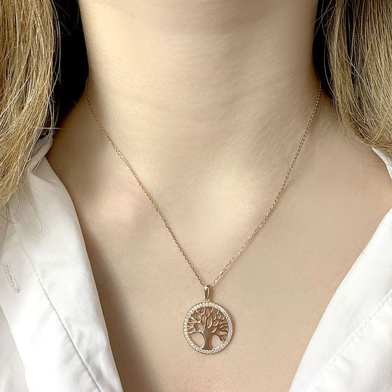 Золота підвіска з фіанітами 0.3ct
